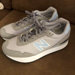 New Balance 515H platform sneakers, size 10, light blue/gray, like new!